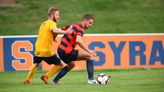 Sondre Norheim scored Syracuse's first goal in a 3-1 win its preseason opener against Canisius.