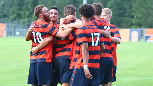The Orange celebrate a goal.