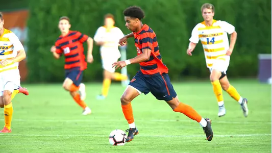 Tajon Buchanan scored two goals, including the game winner, against Hofstra.