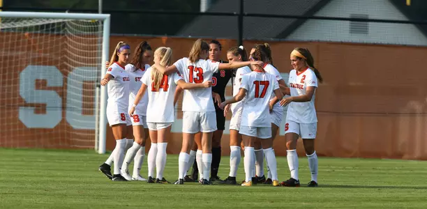 WSOC - Team huddle vs. La Salle