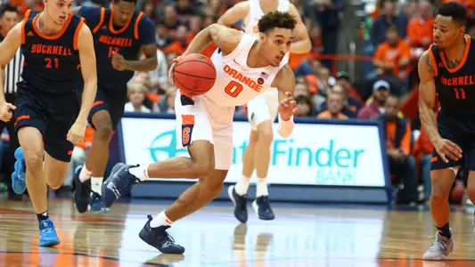 Brycen Goodine takes on Bucknell.