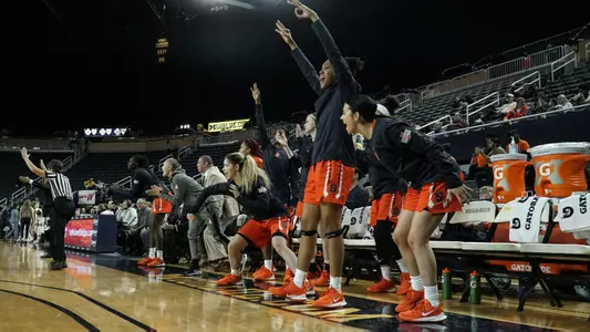 Syracuse Bench Celebration at Michigan