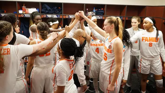 Team Huddle after Fordham