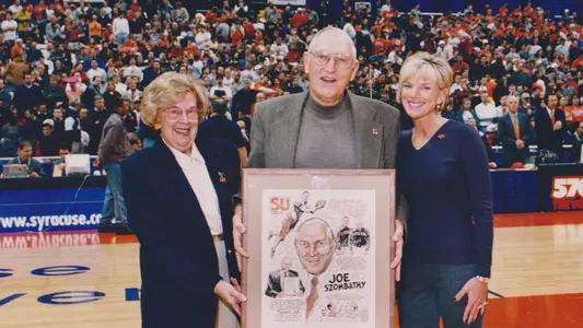 Joe Szombathy, with his wife, Shirley, and daughter, Karen.