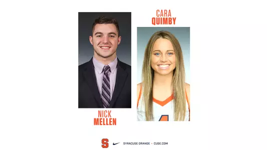 Nick Mellen, Cara Quimby Scholar Athletes of the Week