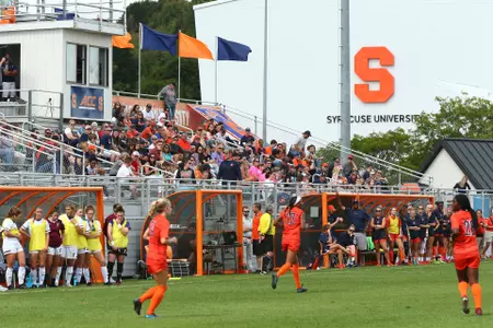 The crowd at the Soccer Stadium.