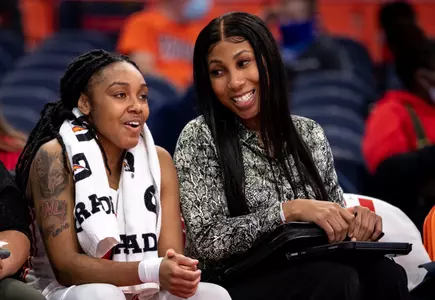 Chrislyn Carr and Erica Morrow vs Clemson.