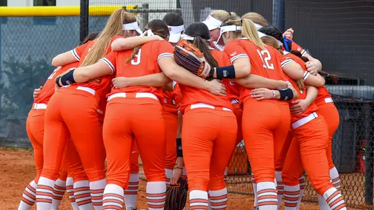 Softball huddle
