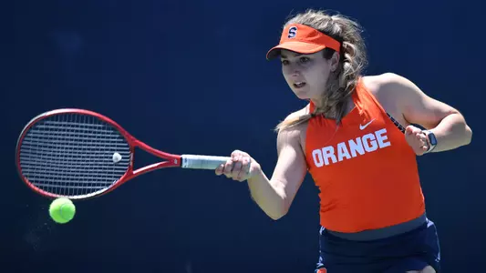 Natalie Novotna competes in the NCAA Tournament.