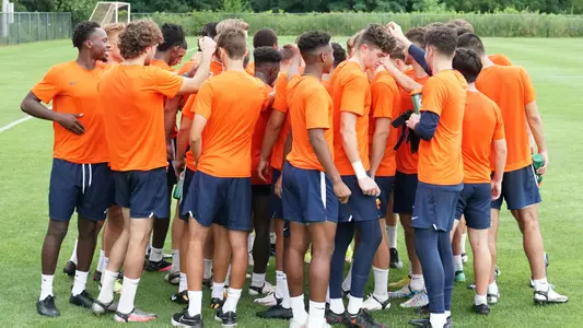 Team huddle at practice