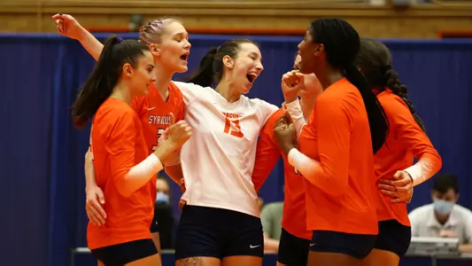 Team celebrates winning Syracuse Invitational