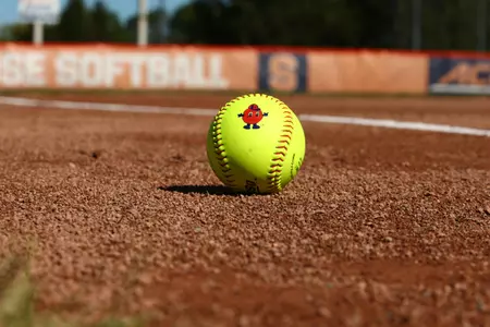 Softball on field