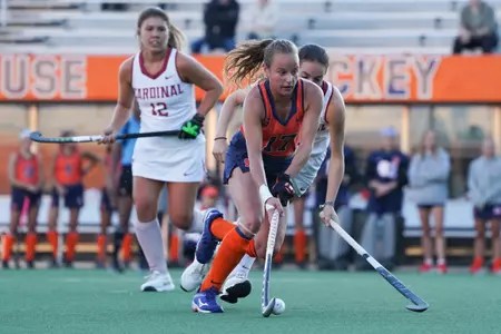 Joy Haarman dodges a defender.