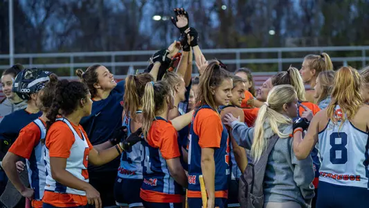 Field Hockey huddle at Maryland