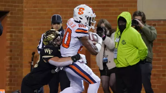 LeQuint Allen recorded a touchdown catch at Wake Forest.