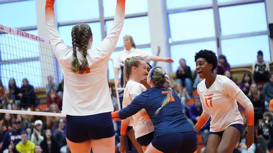 Orange celebrate a point vs. NC State