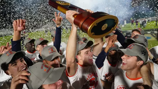 Men's Soccer celebrates first national championship in program history.