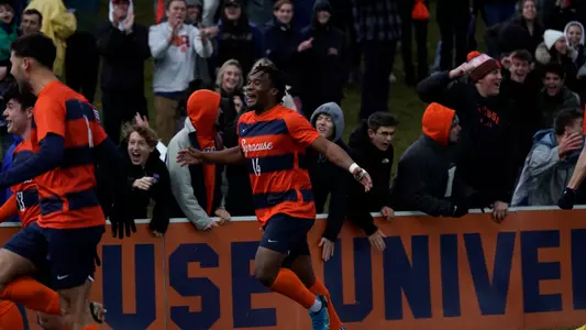 Johnson celebrates vs. Vermont
