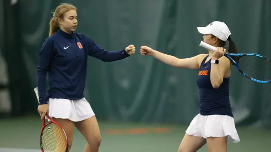 Polina Kozyreva and Miyuka Kimoto earned a bid to the NCAA Tournament doubles compeition.