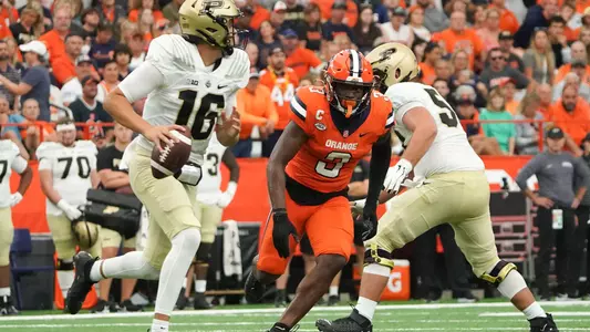 Mikel Jones takes on Purdue.
