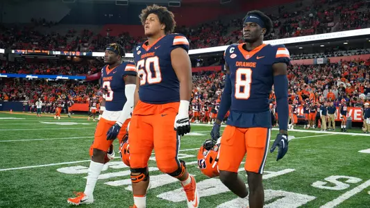 Team captains Mikel Jones, Matt Bergeron and Garrett Williams.
