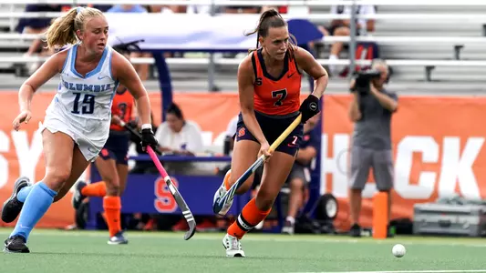 Quirine Comans on Offense against Columbia at Coyne Stadium