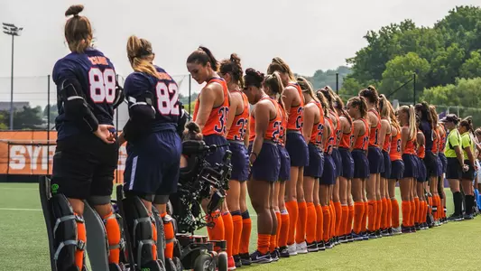 Syracuse Field Hockey Lined Up at Coyne Stadium