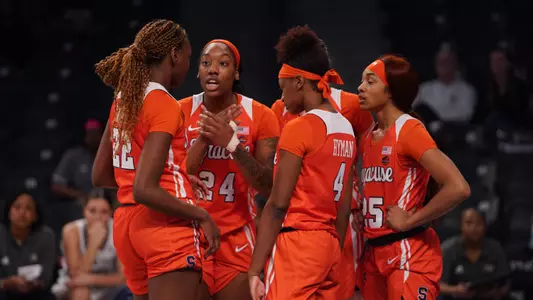 Team huddle at GT.