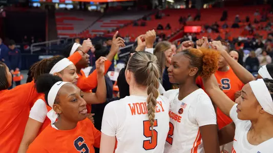 Team huddle vs. NC State