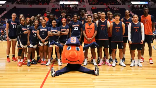 Syracuse men's and women's basketball teams at Monroe Madness