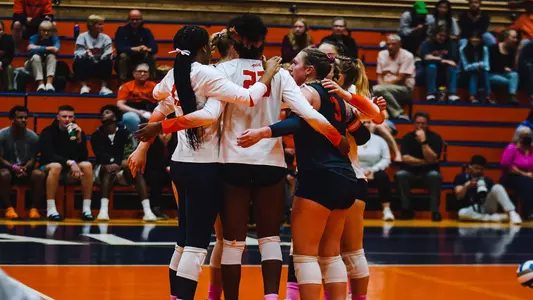 2023 Volleyball vs. Virginia Tech Team Huddle After Point