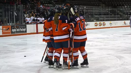 Team celebreation after goal at RIT