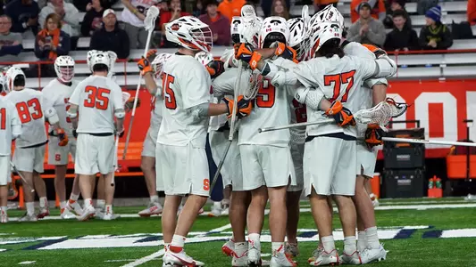 Men's Lacrosse Huddle vs UAlbany