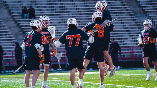 Men's Lacrosse Celebrates a Goal at Maryland