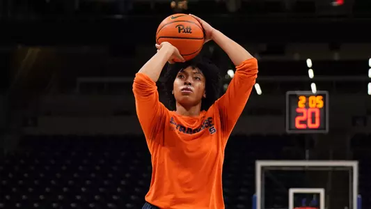 Saniaa Wilson gets a shot up at the Petersen Events Center