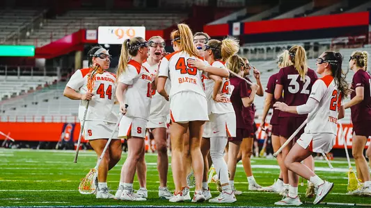 Orange celebrate a goal.