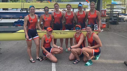 Varsity 8 at Lake Wheeler - Boat pic