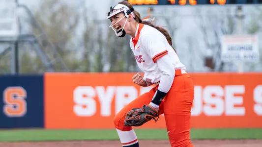 Knight Celebrates a Strikeout Against UVA