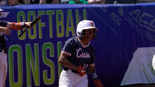 Jasso Celebrates a run against Virginia in the ACC Tournament