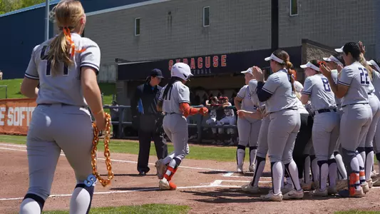 Syracuse Celebrates A home run against Boston College