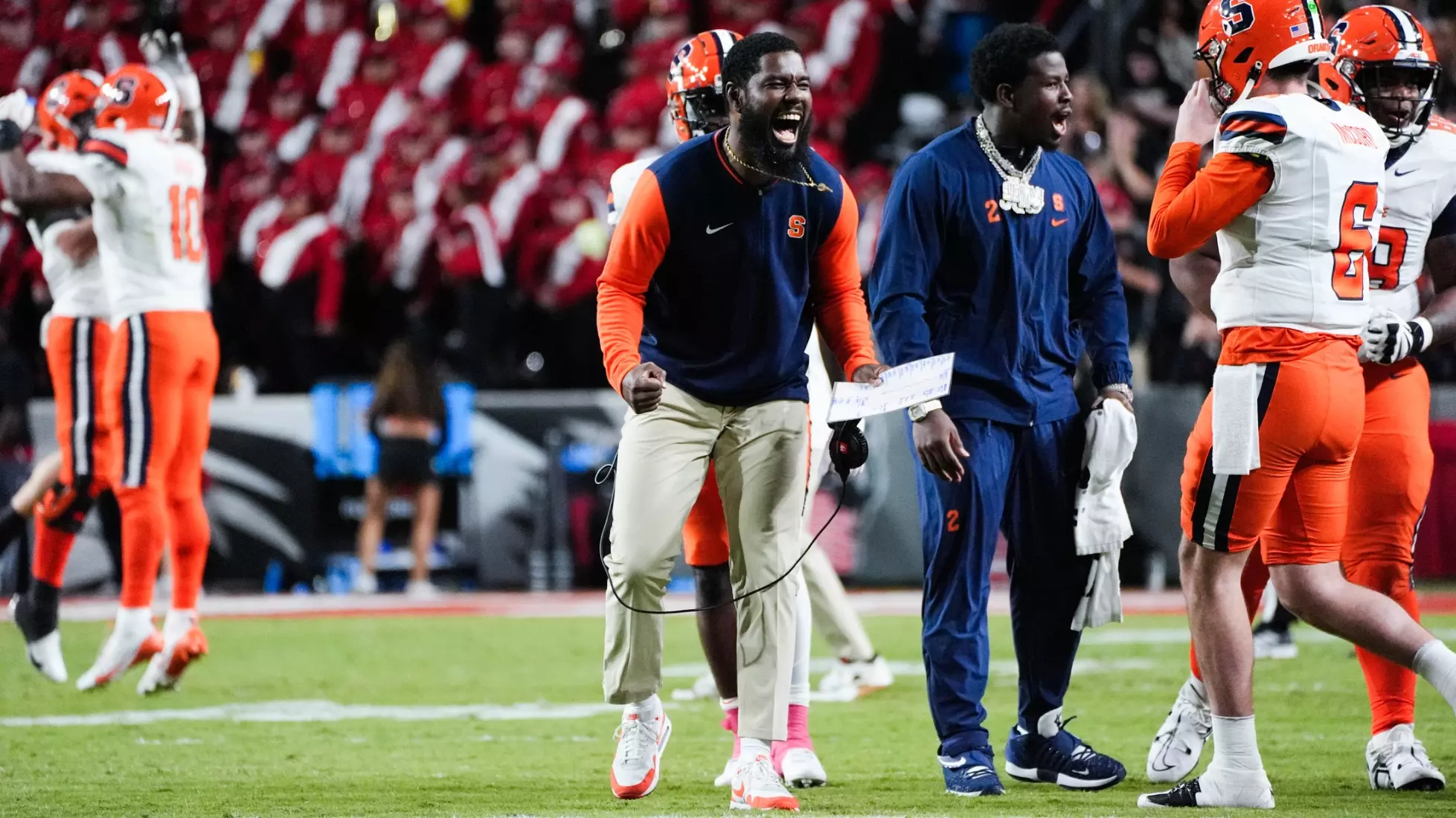 Defensive edge coach Nick Williams