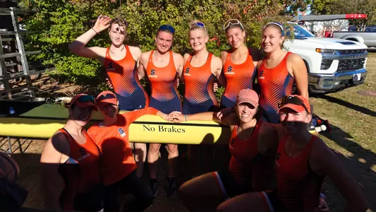 Women's rowing varsity eight at the Head of the Charles