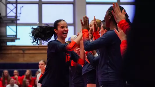 Mira Ledermueller pre-match vs. Virginia Tech