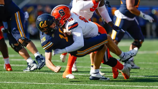 Fadil Diggs makes the tackle at Cal.