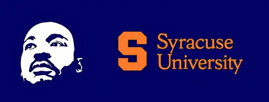 A blue 2025 MLK Dinner Promotional Banner