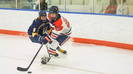 Laura Leitner with puck