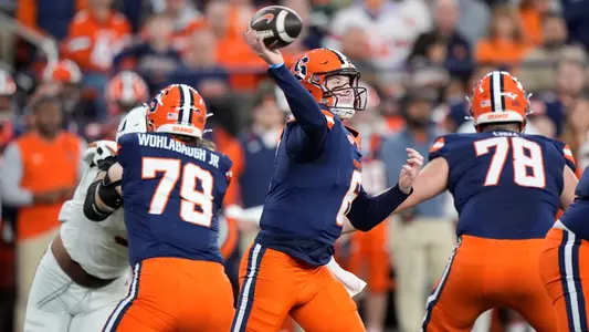 Kyle McCord threw for 380 yards and three touchdowns vs. Miami.