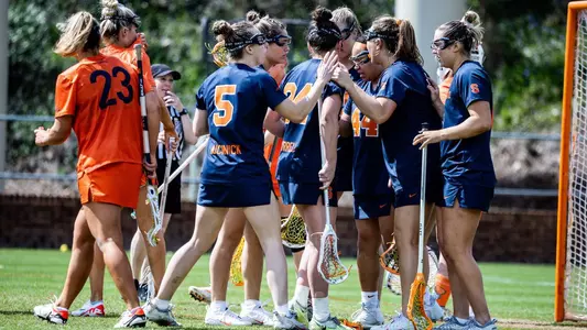 The Orange celebrate a goal.