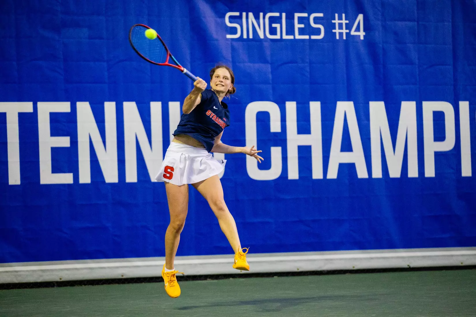 Anastasia Sysoeva vs. Notre Dame (ACC Tournament). Credit Jaylynn Nash and Scott Kinser.