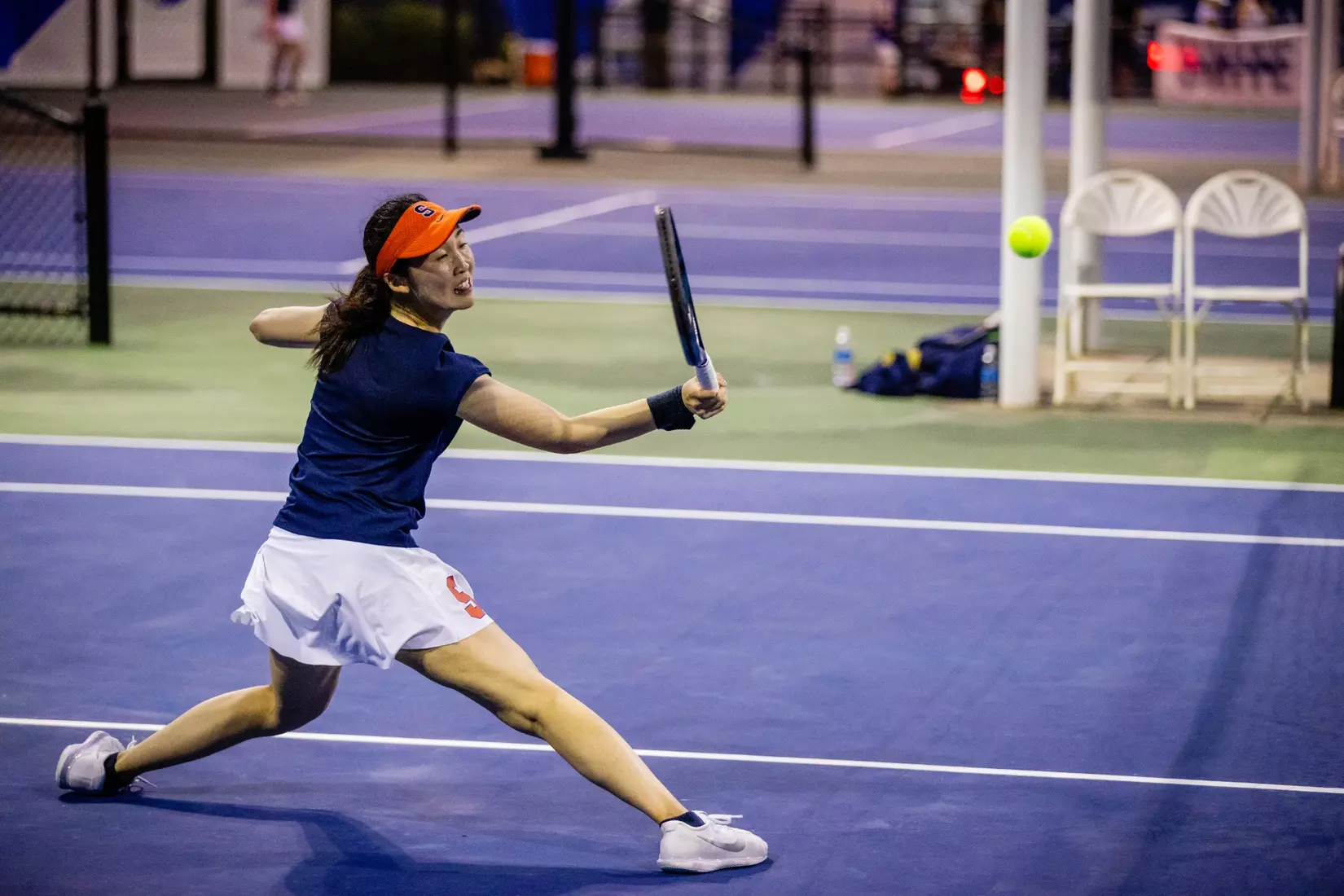 Shiori Ito vs. Notre Dame (ACC Tournament). Credit Jaylynn Nash and Scott Kinser.